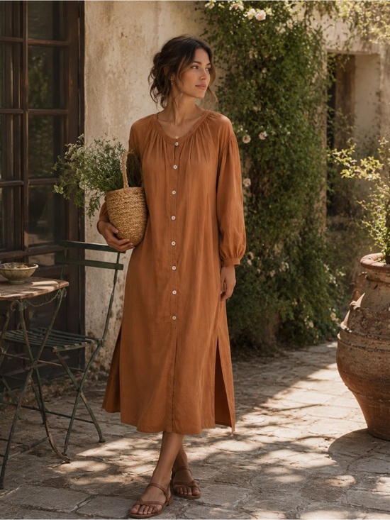 SANCIA Dresses & Skirts - NWT Sancia Hannare Button-Front Midi Dress